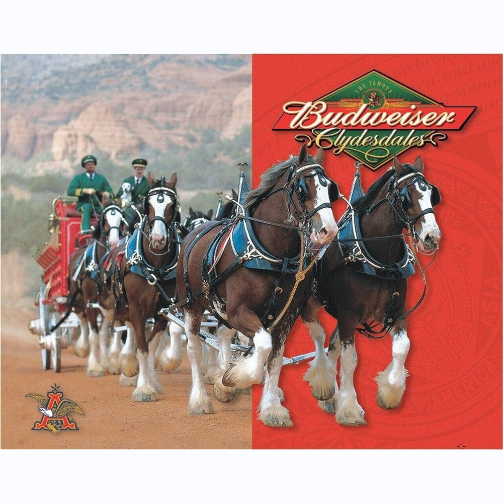 Budweiser Clydesdales Licensed Novelty Metal Sign 16" x 12.5" Home & Garden:Home Décor:Plaques & Signs Style Your Walls
