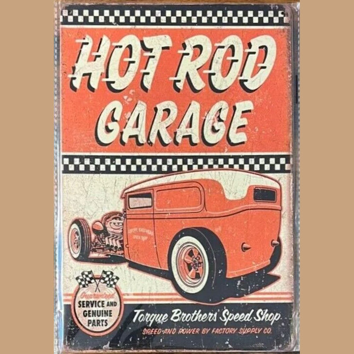 Hot Rod Garage Vintage Novelty Metal Sign 12" x 8" NEW! Home & Garden:Home Décor:Plaques & Signs Style Your Walls
