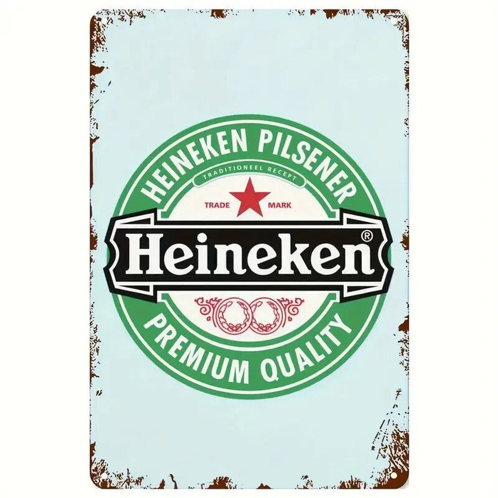 Heineken Premium Quality Beer Vintage Novelty Metal Sign 12" x 8" Wall Art Home & Garden:Home Décor:Plaques & Signs Style Your Walls