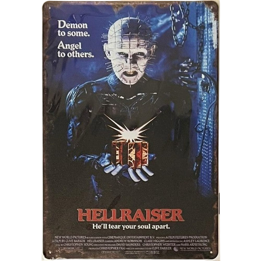 Hellraiser Movie Vintage Novelty metal sign, 8" x 12" Wall Art Home & Garden:Home Décor:Plaques & Signs Style Your Walls