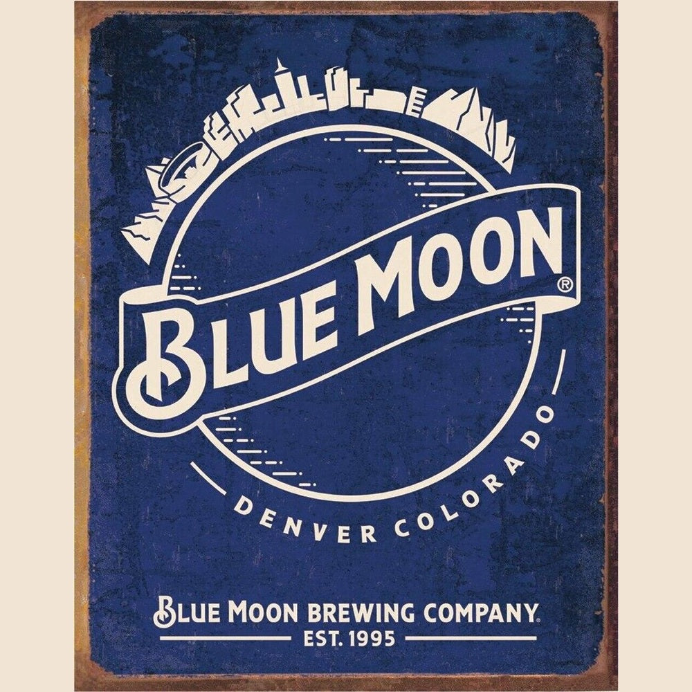 Blue Moon Beer Denver Colorado Vintage Novelty Metal Sign 16" x 12.5" Home & Garden:Home Décor:Plaques & Signs Style Your Walls