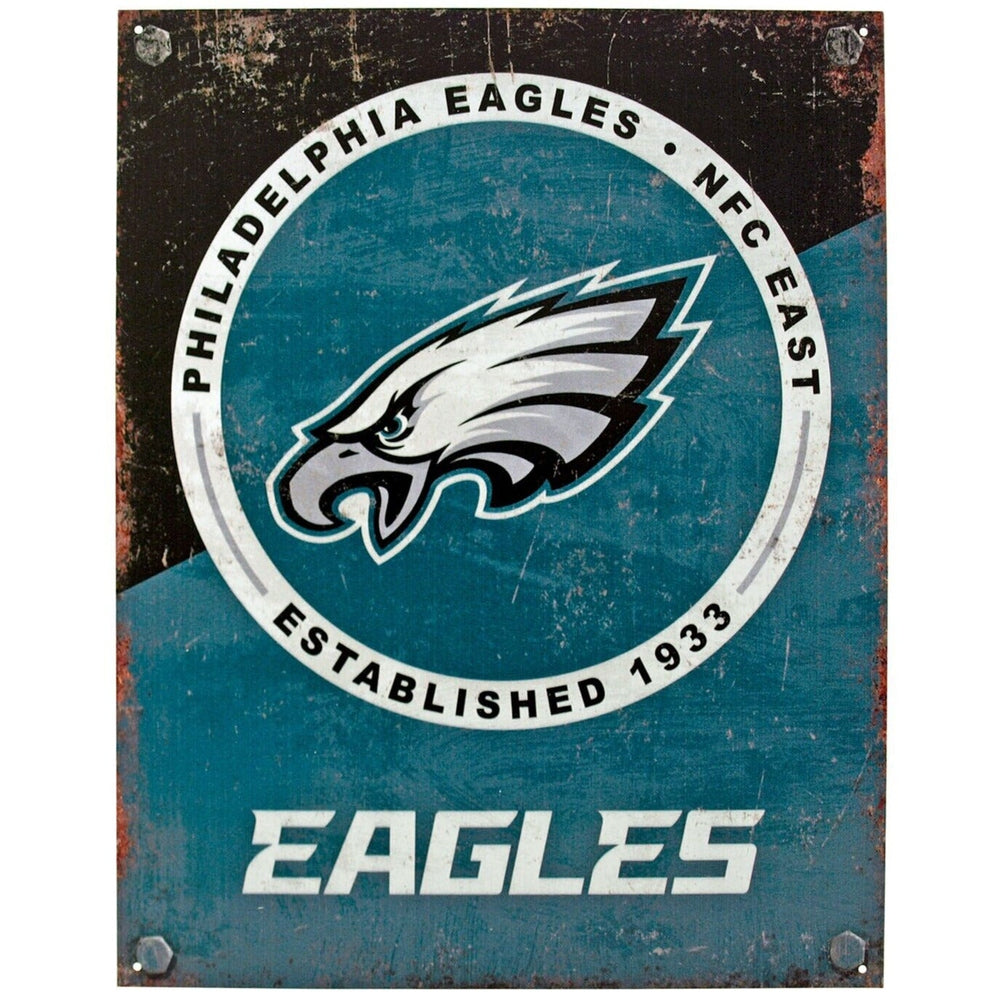Philadelphia Eagles Established 1933 Licensed Vintage Novelty Sign 16" x 12.5" Home & Garden:Home Décor:Plaques & Signs Style Your Walls