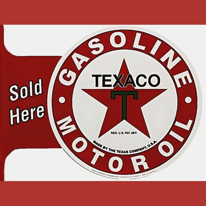 Texaco Gasoline Sold Here Two-Sided Flange Sign 14" x 18" Novelty Sign New! Home & Garden:Home Décor:Plaques & Signs Style Your Walls