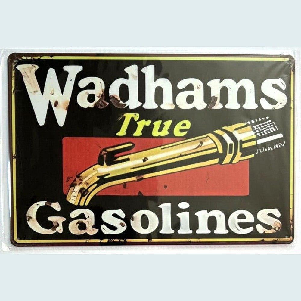 Wadhams True Gasolines Vintage Novelty 12" x 8" Metal Sign Wall Art New! Home & Garden:Home Décor:Plaques & Signs Style Your Walls