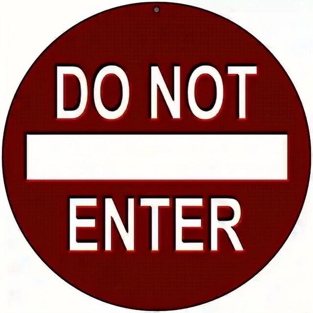 Do Not Enter Novelty 8" Metal Circular Sign NEW! Home & Garden:Home Décor:Plaques & Signs Style Your Walls