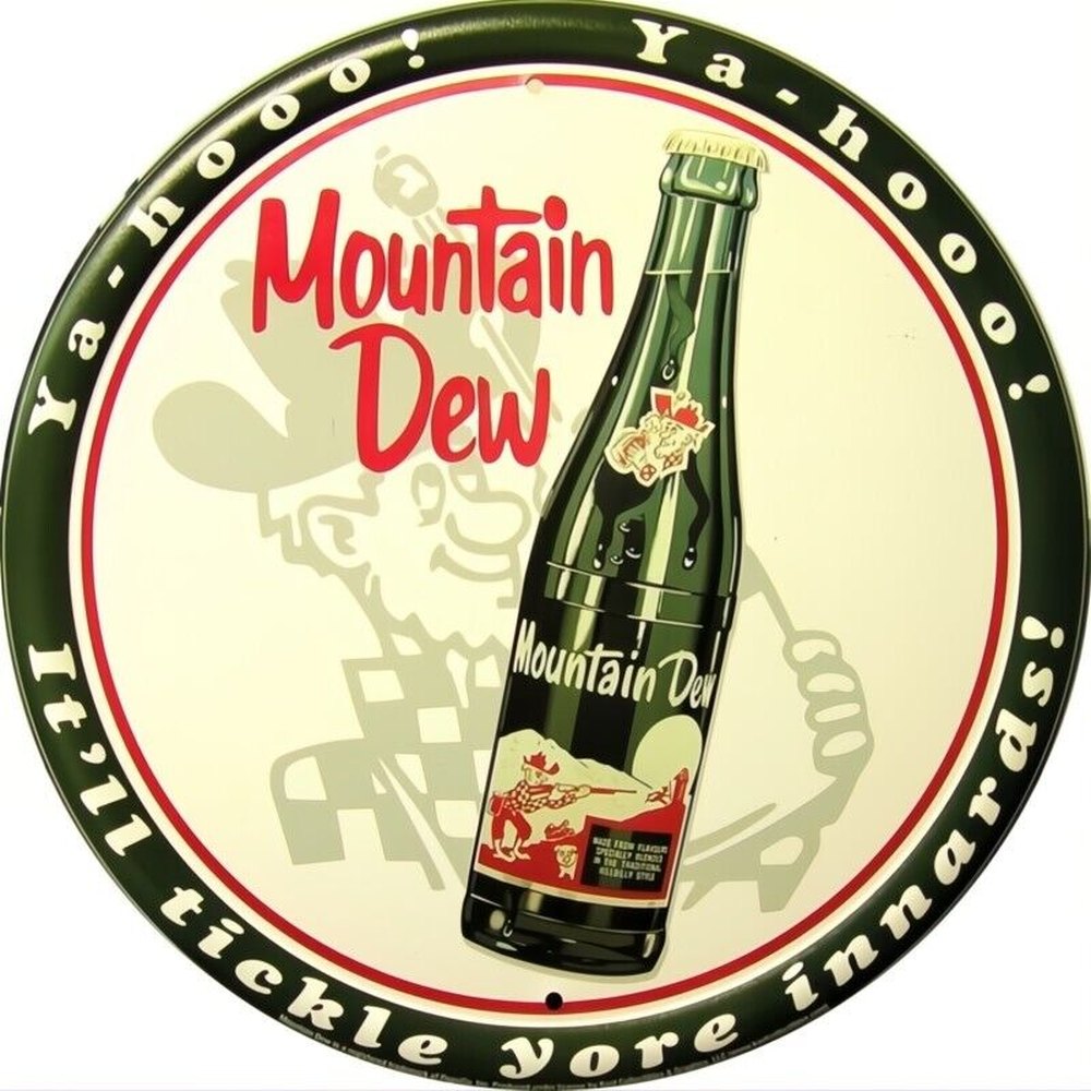 Mountain Dew It'll Tickle Your Innards Novelty 12" Round Novelty Metal Sign NEW! Home & Garden:Home Décor:Plaques & Signs Style Your Walls