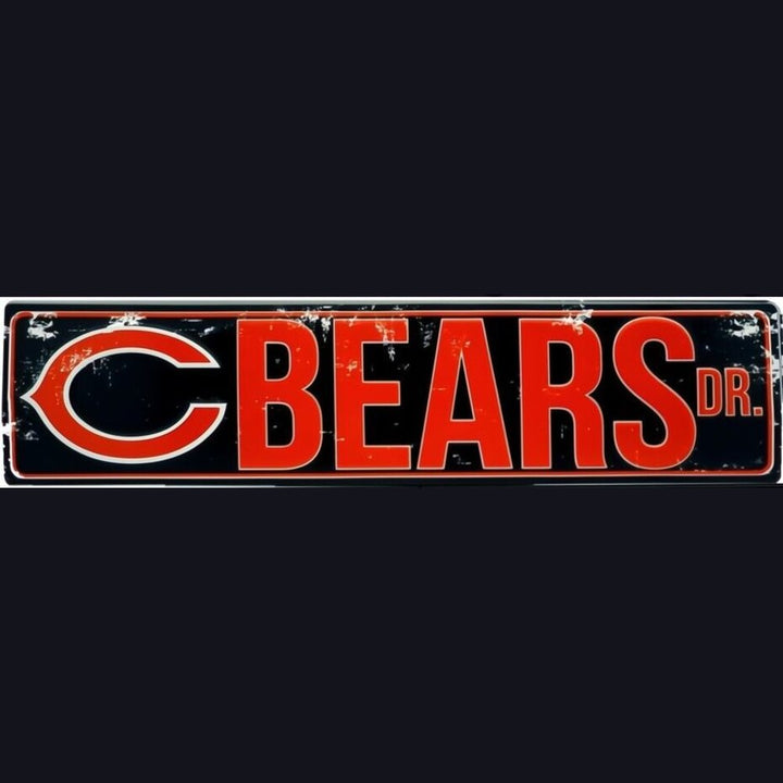Chicago Bears Drive Licensed Embossed 23" x 5.25" Sign NEW! Sports Mem, Cards & Fan Shop:Fan Apparel & Souvenirs:Football-NFL Style Your Walls