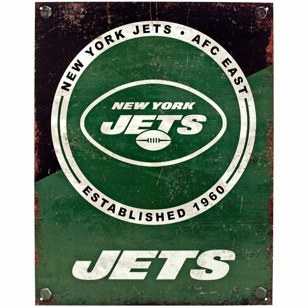 New York Jets Established 1960 Licensed Vintage Novelty Sign 16" x 12.5" Home & Garden:Home Décor:Plaques & Signs Style Your Walls