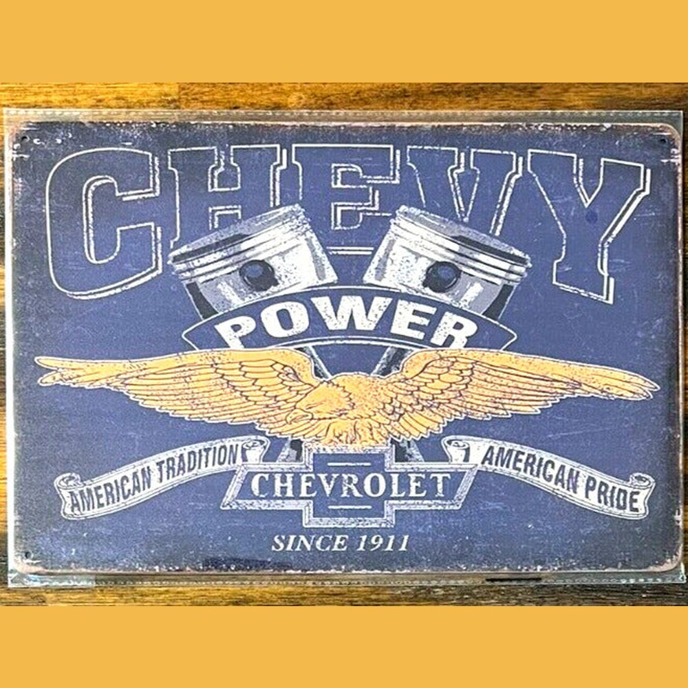 Chevy Power Since 1911 Vintage Novelty Metal Sign 12" x 8" NEW! Home & Garden:Home Décor:Plaques & Signs Style Your Walls