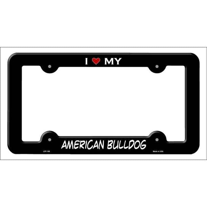 I Love My American Bulldog Metal License Plate Frame eBay Motors:Parts & Accessories:Car & Truck Parts & Accessories:Exterior Parts & Accessories:License Plates & Frames Style Your Walls