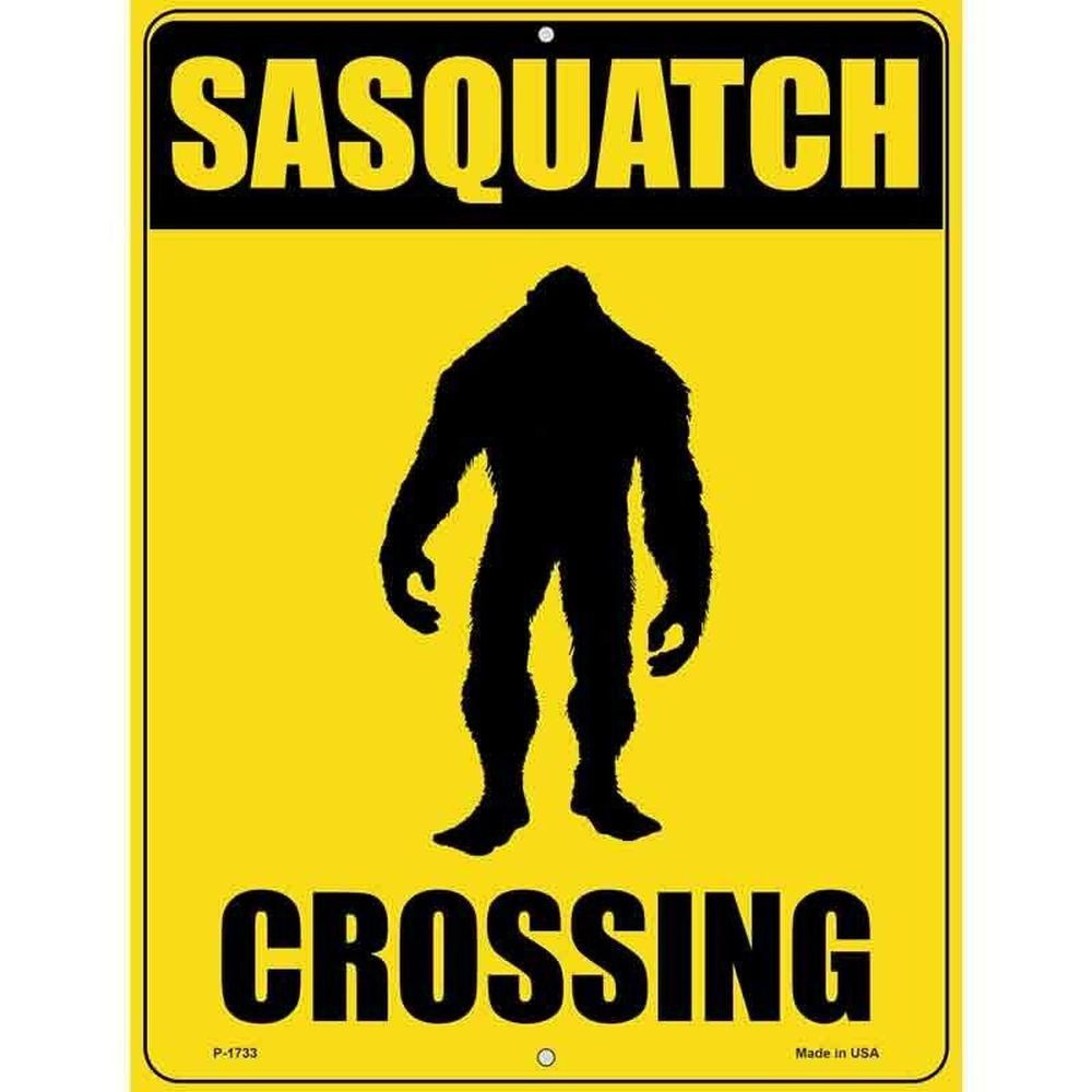 Sasquatch Crossing Novelty Parking Sign Home & Garden:Home Décor:Plaques & Signs Style Your Walls