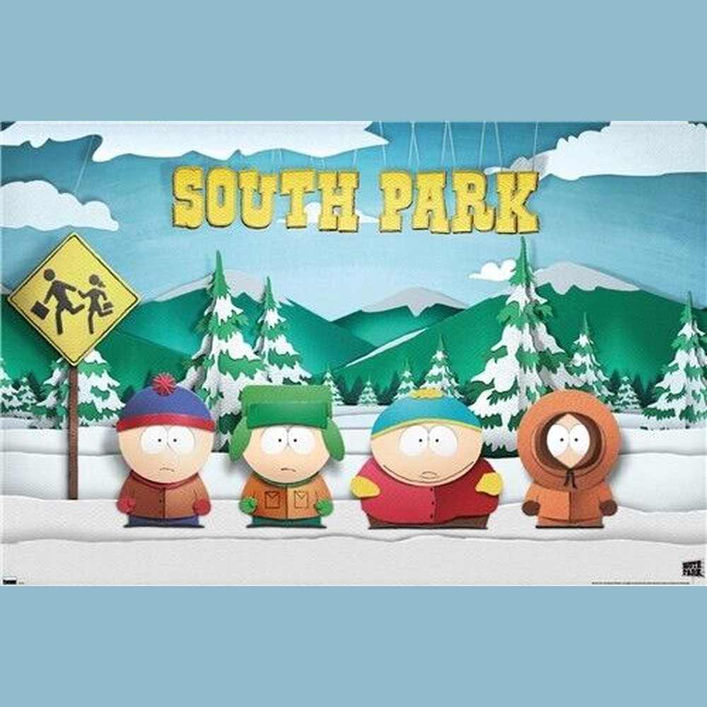 South Park Bus Stop Poster 22.375" x 34" NEW! Home & Garden:Home Décor:Posters & Prints Style Your Walls