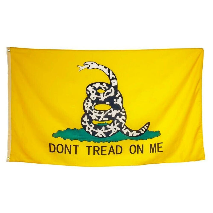 Don't Tread On Me Yellow Novelty Flag Banner NEW! 3 ft x 5 ft Home & Garden:Yard, Garden & Outdoor Living:Décor:Flags Style Your Walls