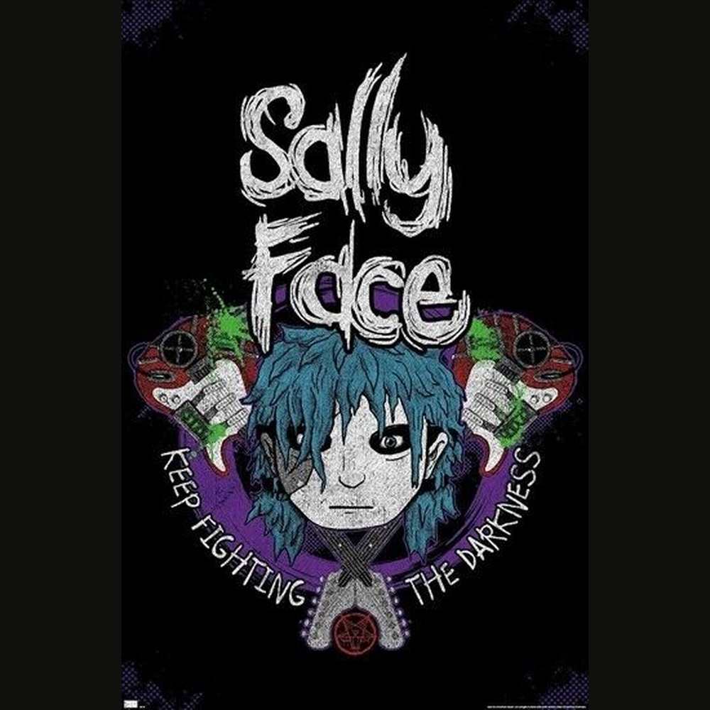 Sally Face Keep Fighting The Darkness Poster 24" x 33" New! Art:Art Posters Style Your Walls