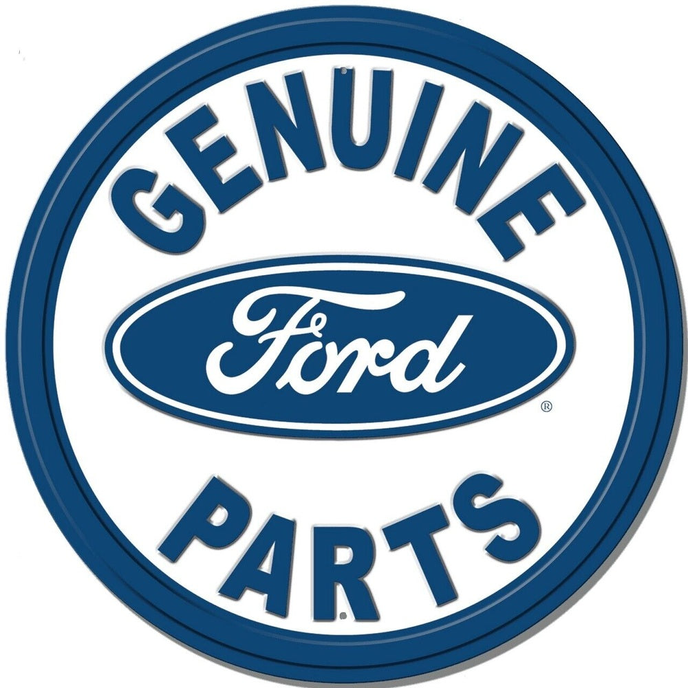Ford Genuine Parts Licensed Fully Embossed Steel 11.75" Circular Sign New! Home & Garden:Home Décor:Plaques & Signs Style Your Walls