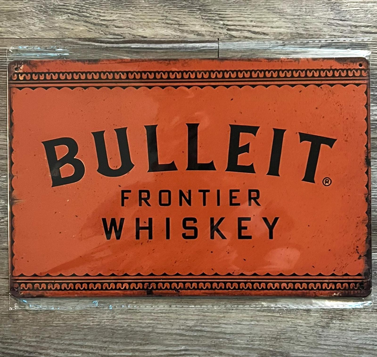 Bulleit Frontier Whiskey 8 x 12 Vintage Novelty Metal Sign New!