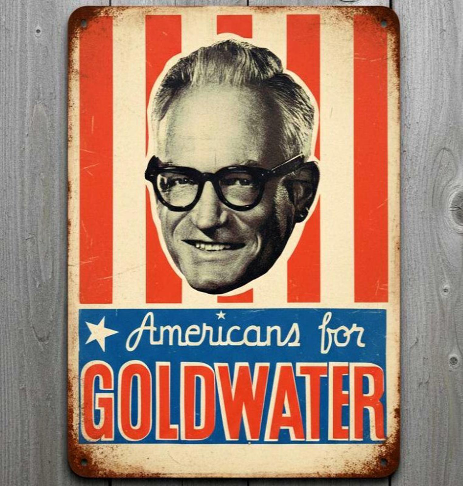 Americans For Goldwater 8 x 12 Vintage Novelty Metal Sign Made In USA