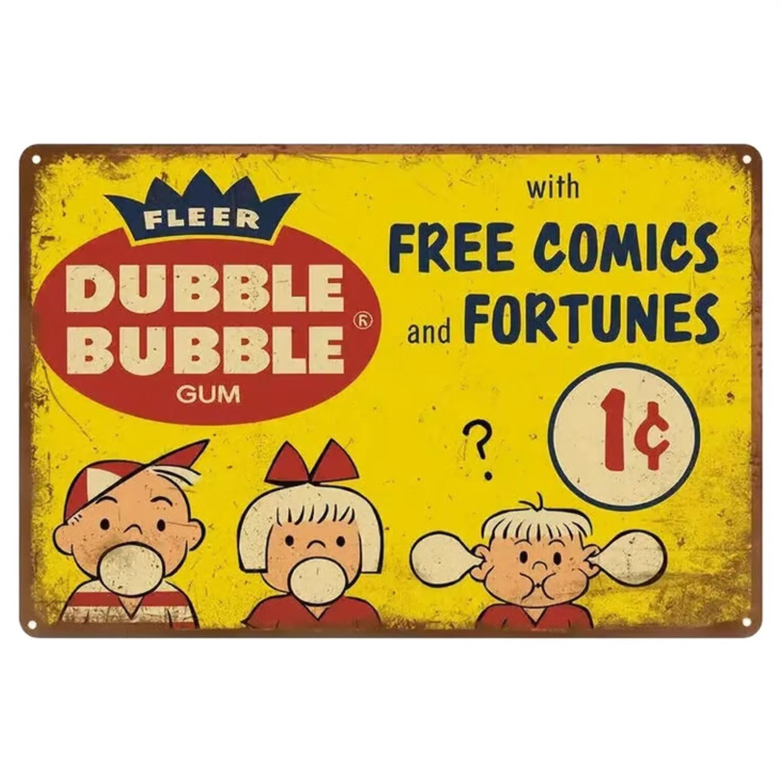 Dubble Bubble Gum 1 Cent 8 x 12 Novelty Metal Sign New!