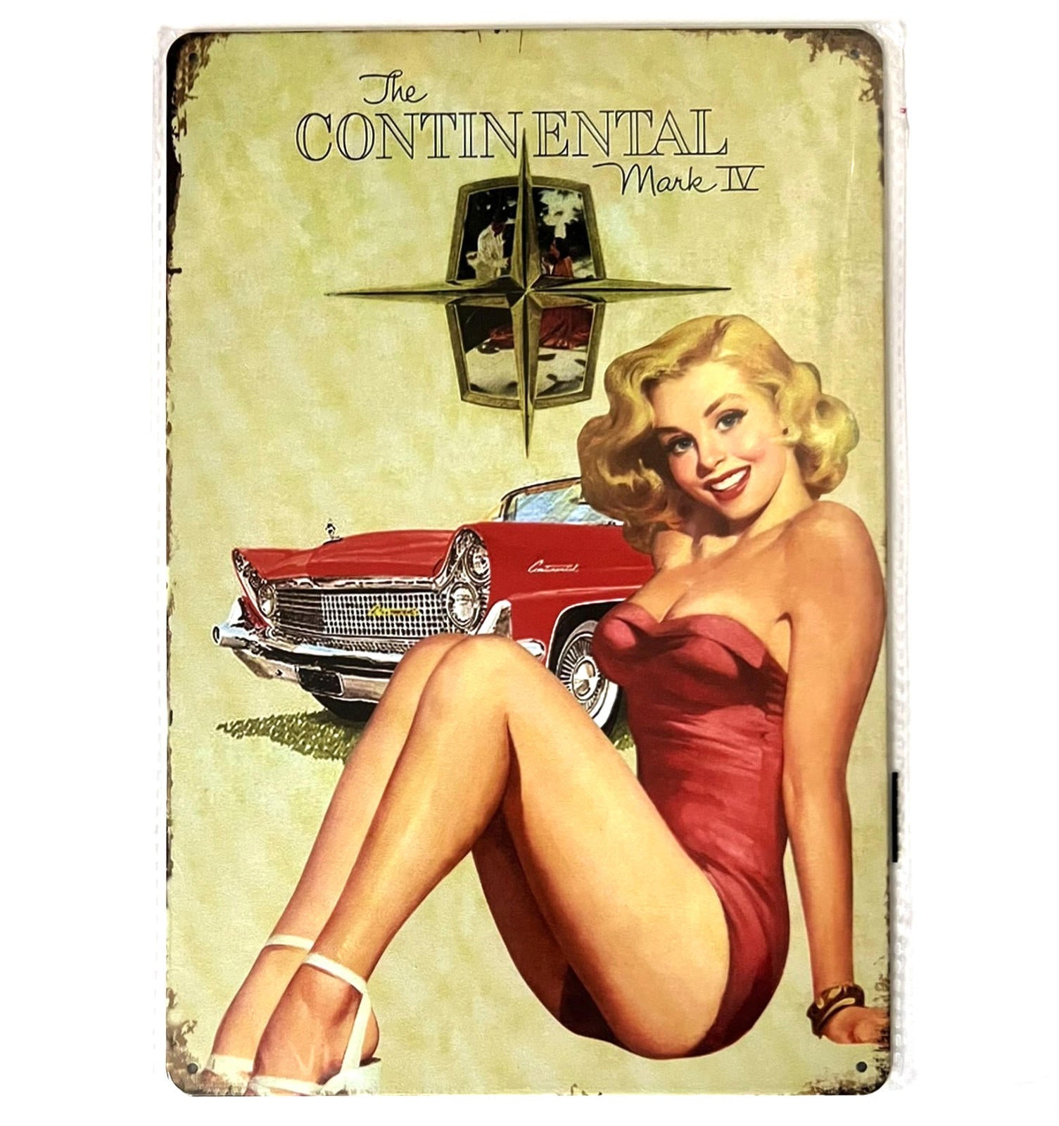 The Continental Mark 4 Vintage Novelty 8 x 12 Metal Sign Shrink-Wrapped New!