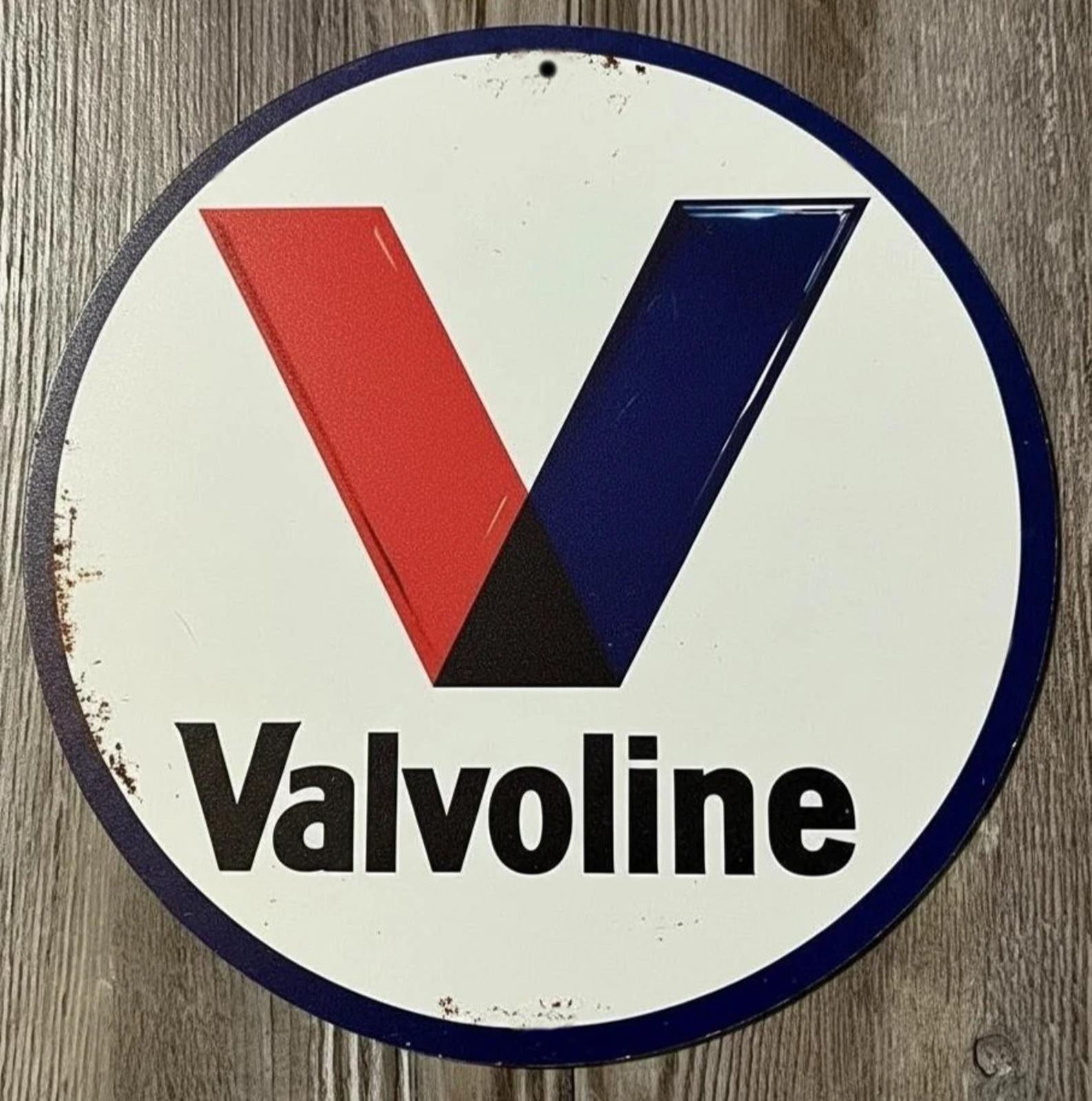Valvoline Motor Oil 8" Diameter Vintage Novelty Metal Sign Made In USA New!