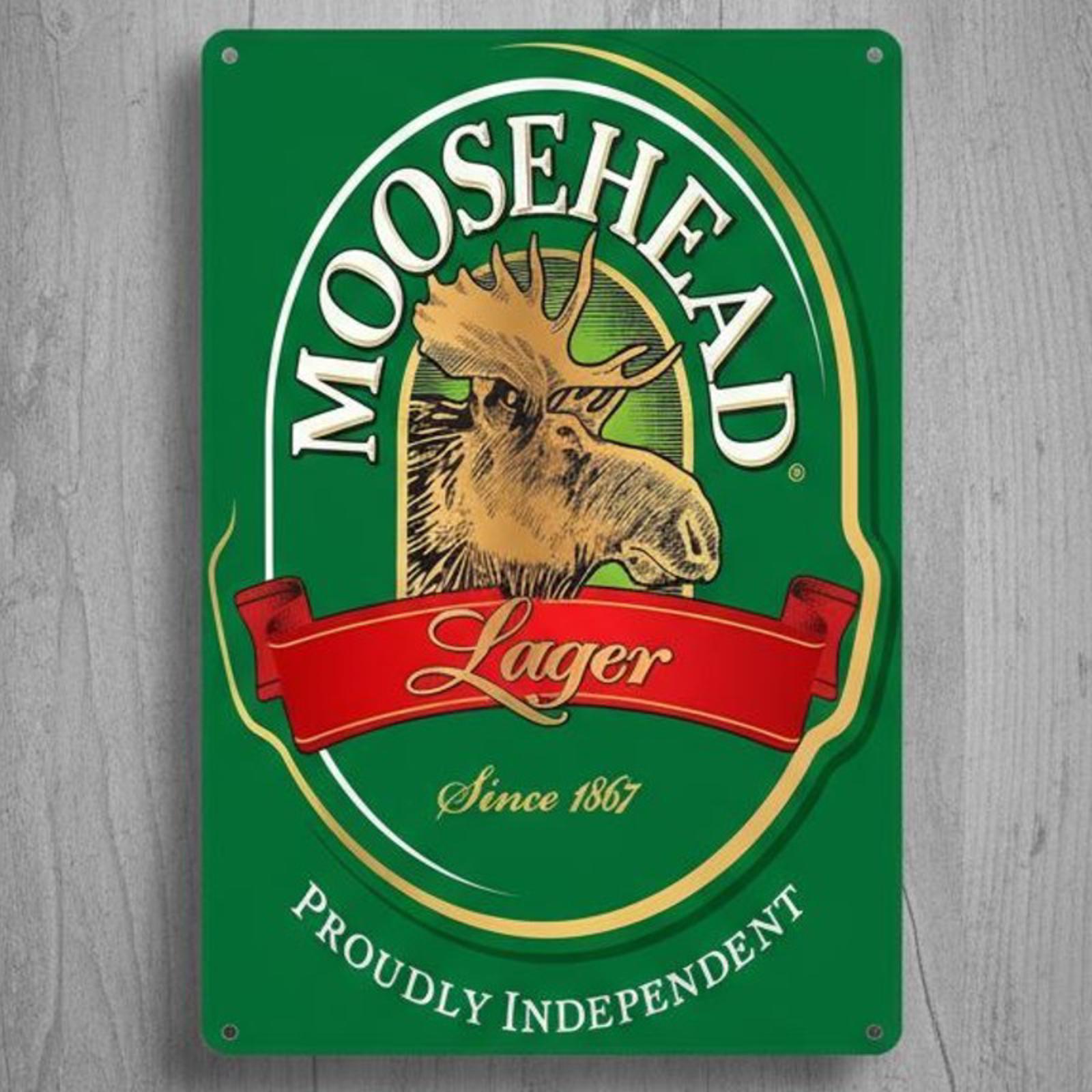 Moosehead Lager Beer 8 x 12 Vintage Novelty Metal Sign New!