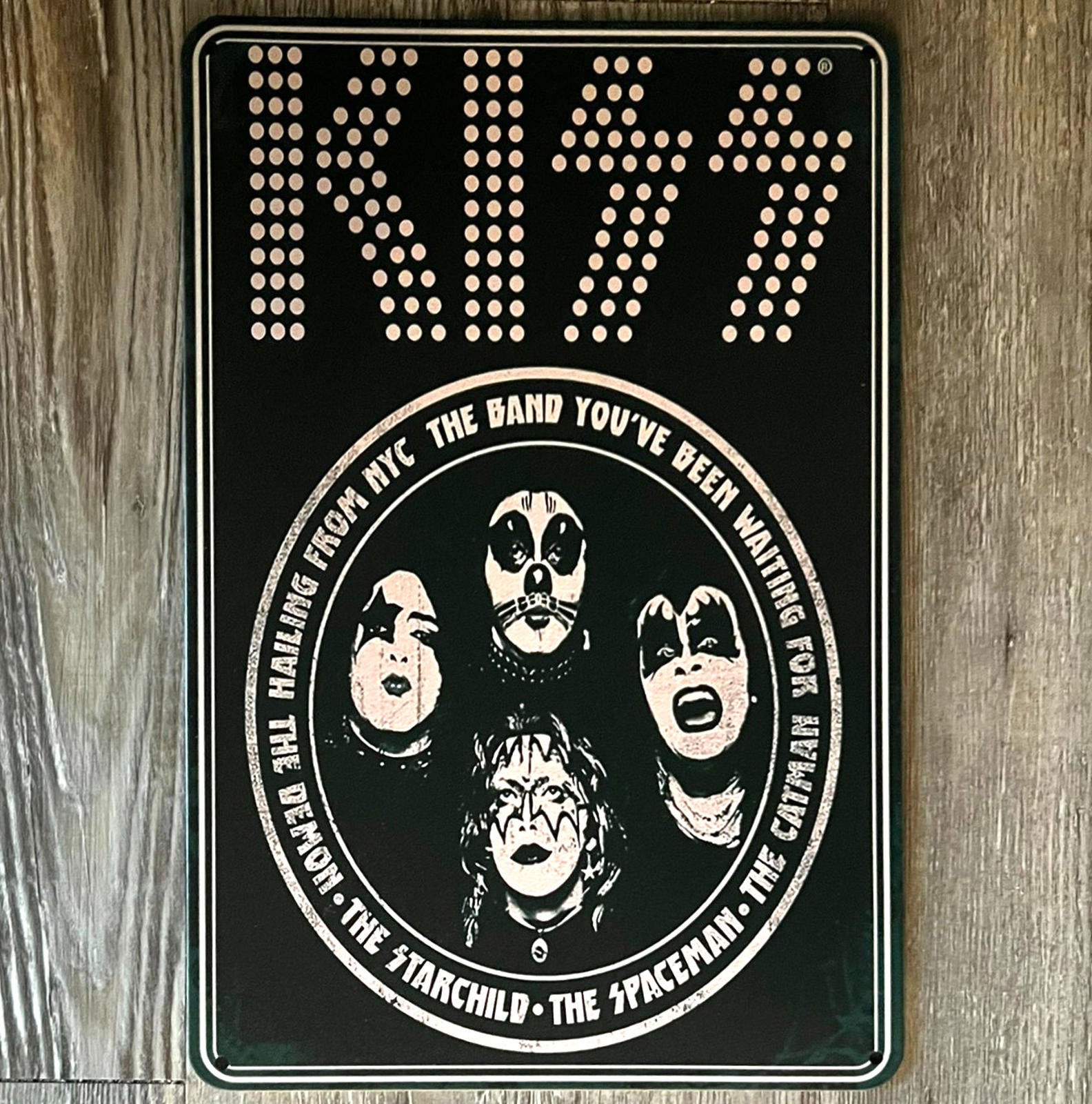 Rock Band KISS 8 x 12 Novelty Metal Sign Shrink-Wrapped New!