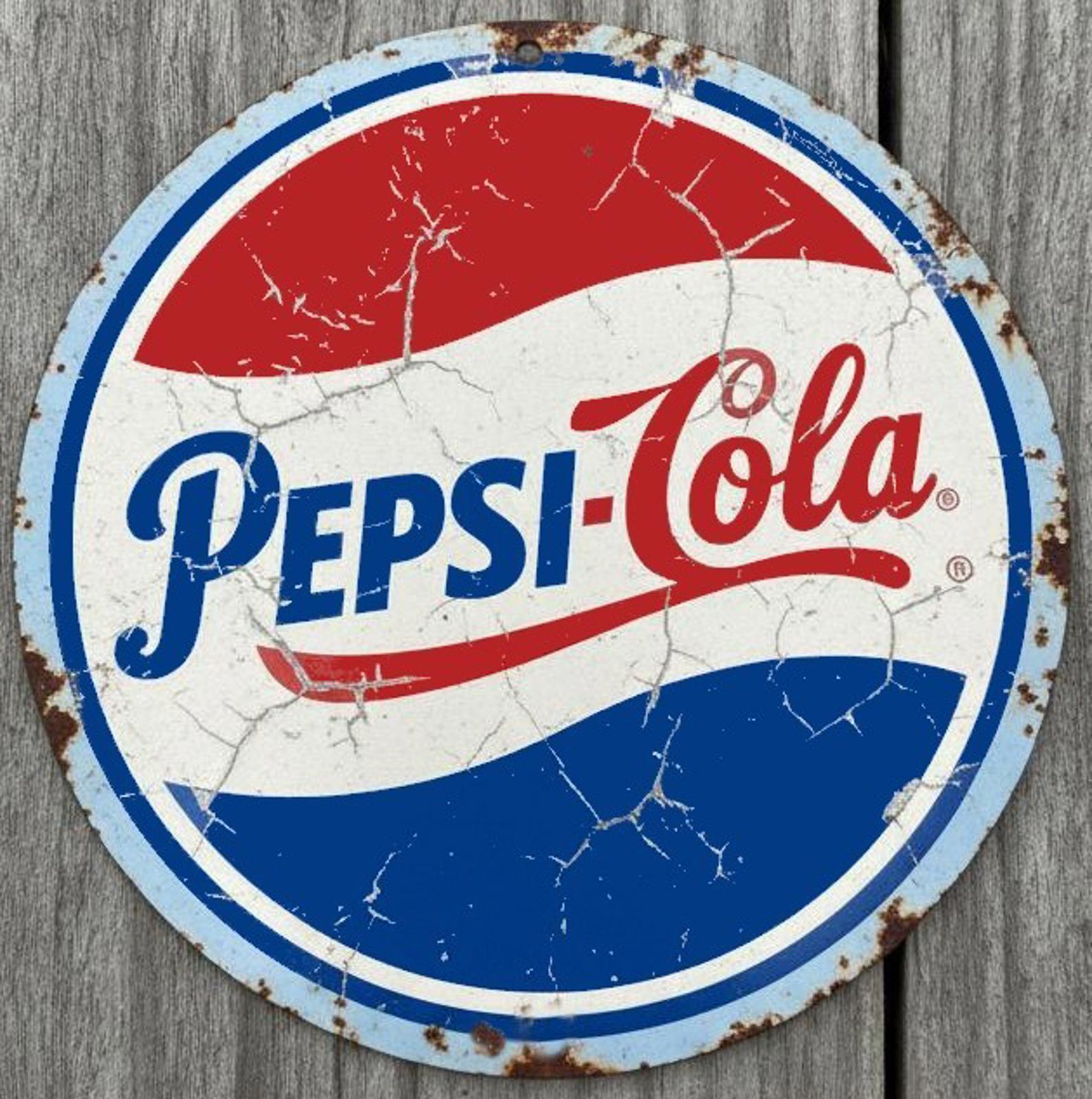Pepsi-Cola Pepsi 12" Diameter Vintage Novelty Metal Sign Made In USA New!