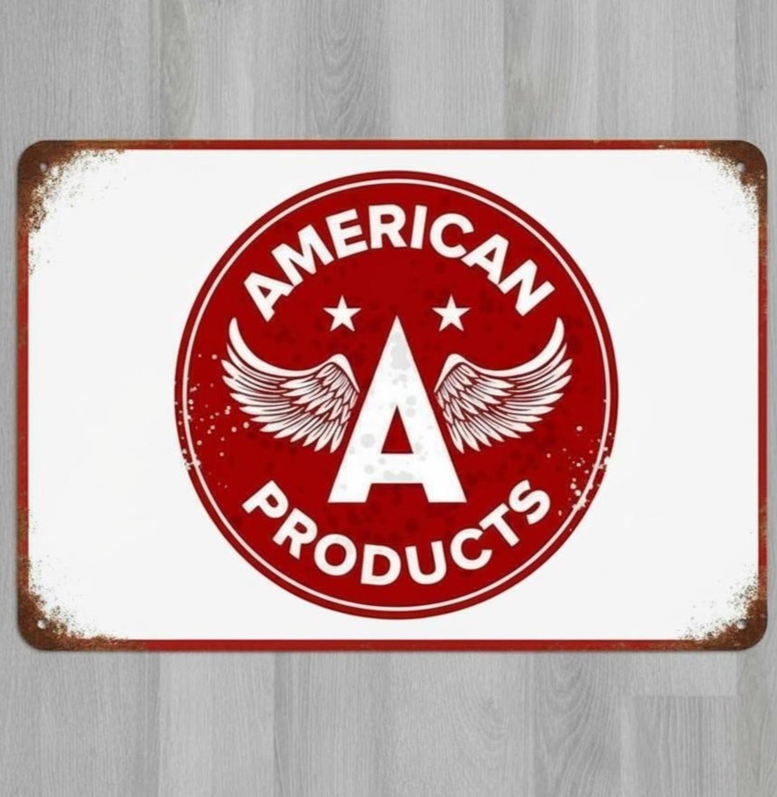 Flying A American Products 8 x 12 Vintage Novelty Metal Sign Made In USA