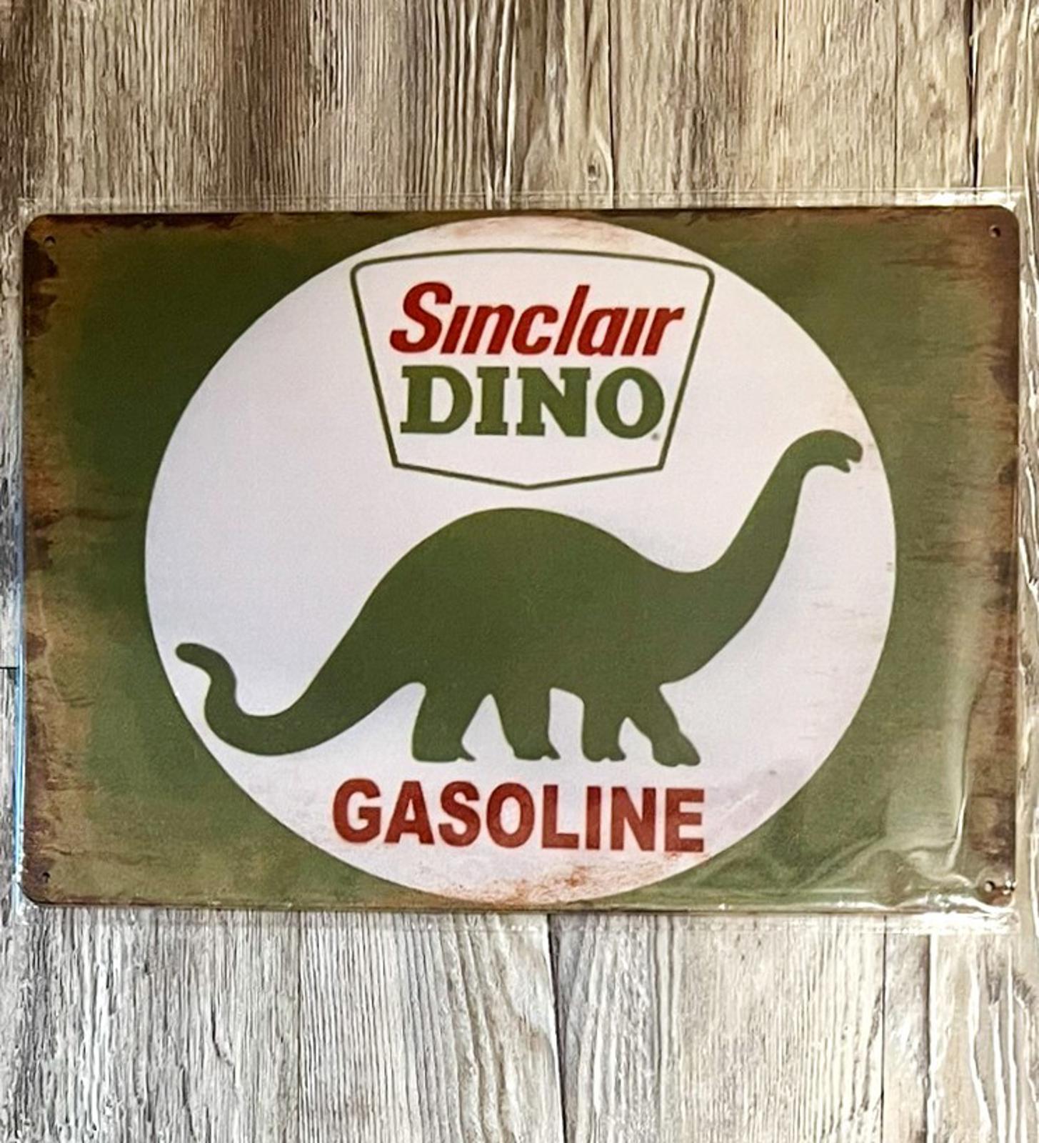 Sinclair Dino Gasoline 8 x 12 Novelty Metal Sign Shrink-Wrapped New!