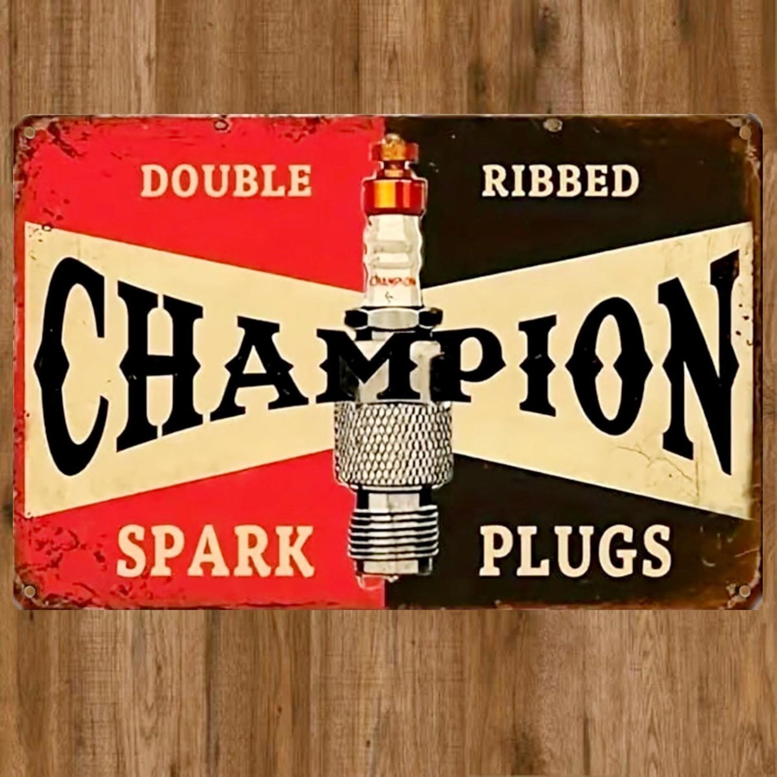 Champion Spark Plugs 8 x 12 Novelty Metal Sign Shrink-Wrapped New!