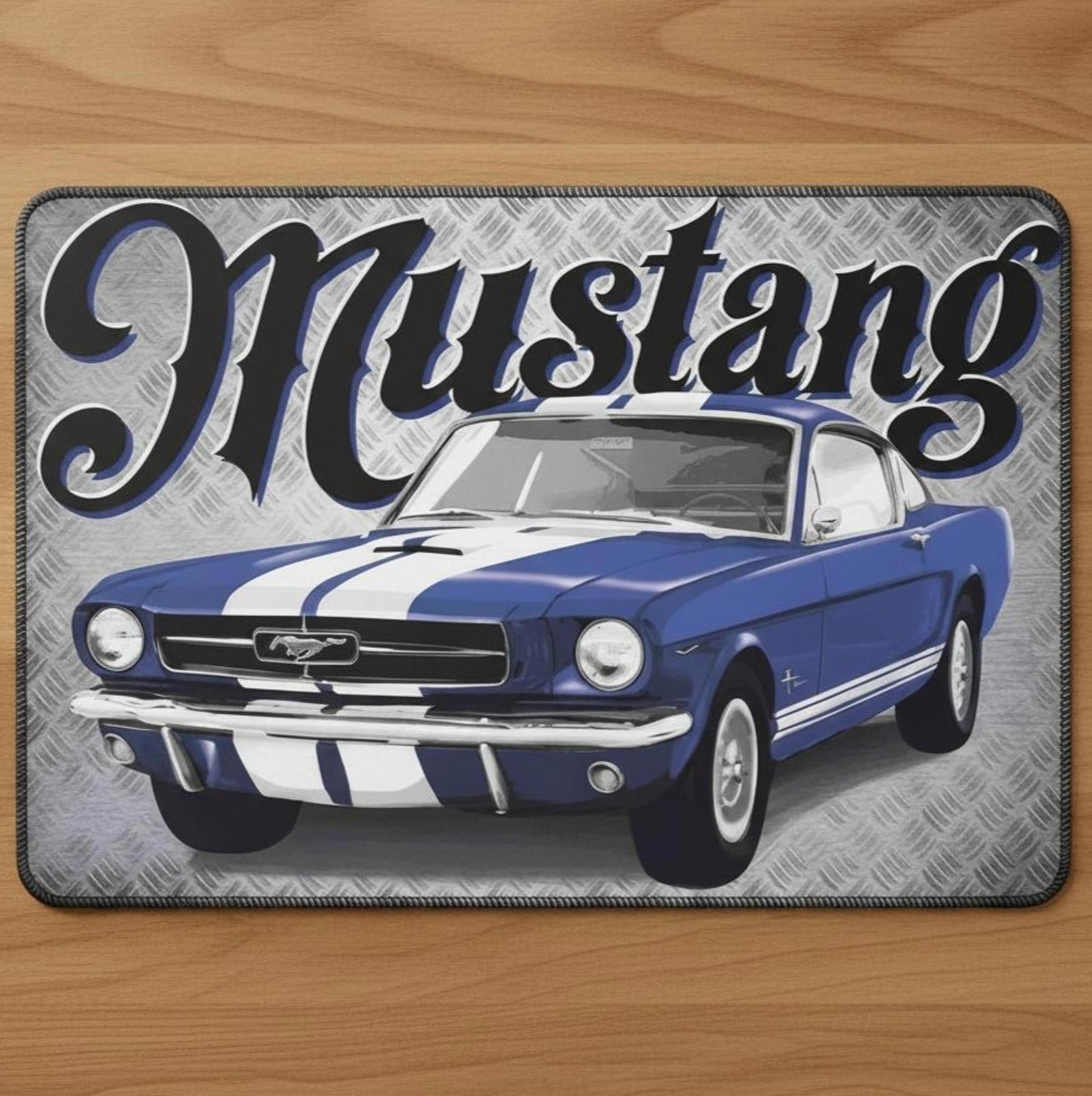 Ford Mustang 9.5 x 8 Mouse Pad With Anti-Slip Rubber Backing Made In USA