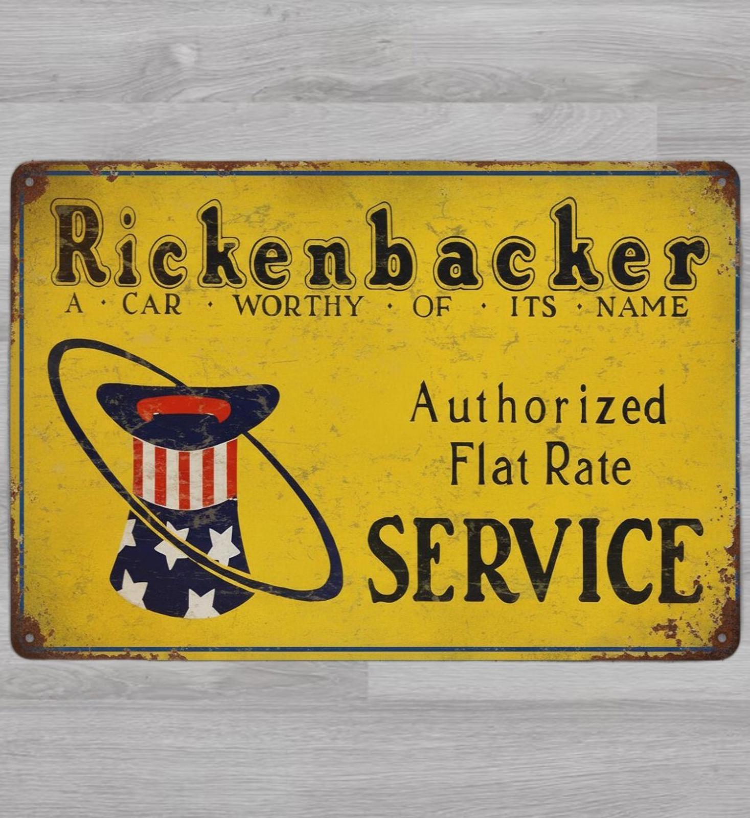 Rickenbacker Authorized Service 8 x 12 Vintage Novelty Metal Sign Made In USA