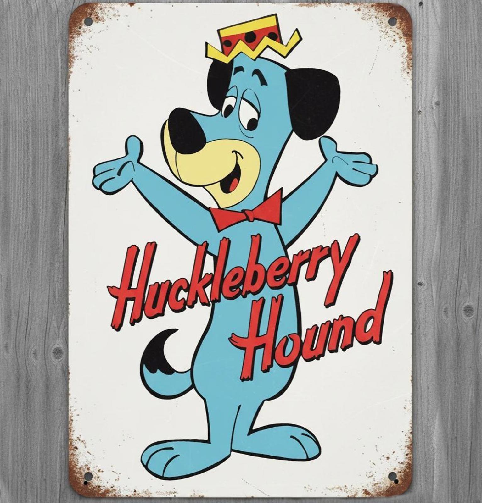 Huckleberry Hound 8 x 12  Vintage Novelty Metal Sign Made In USA