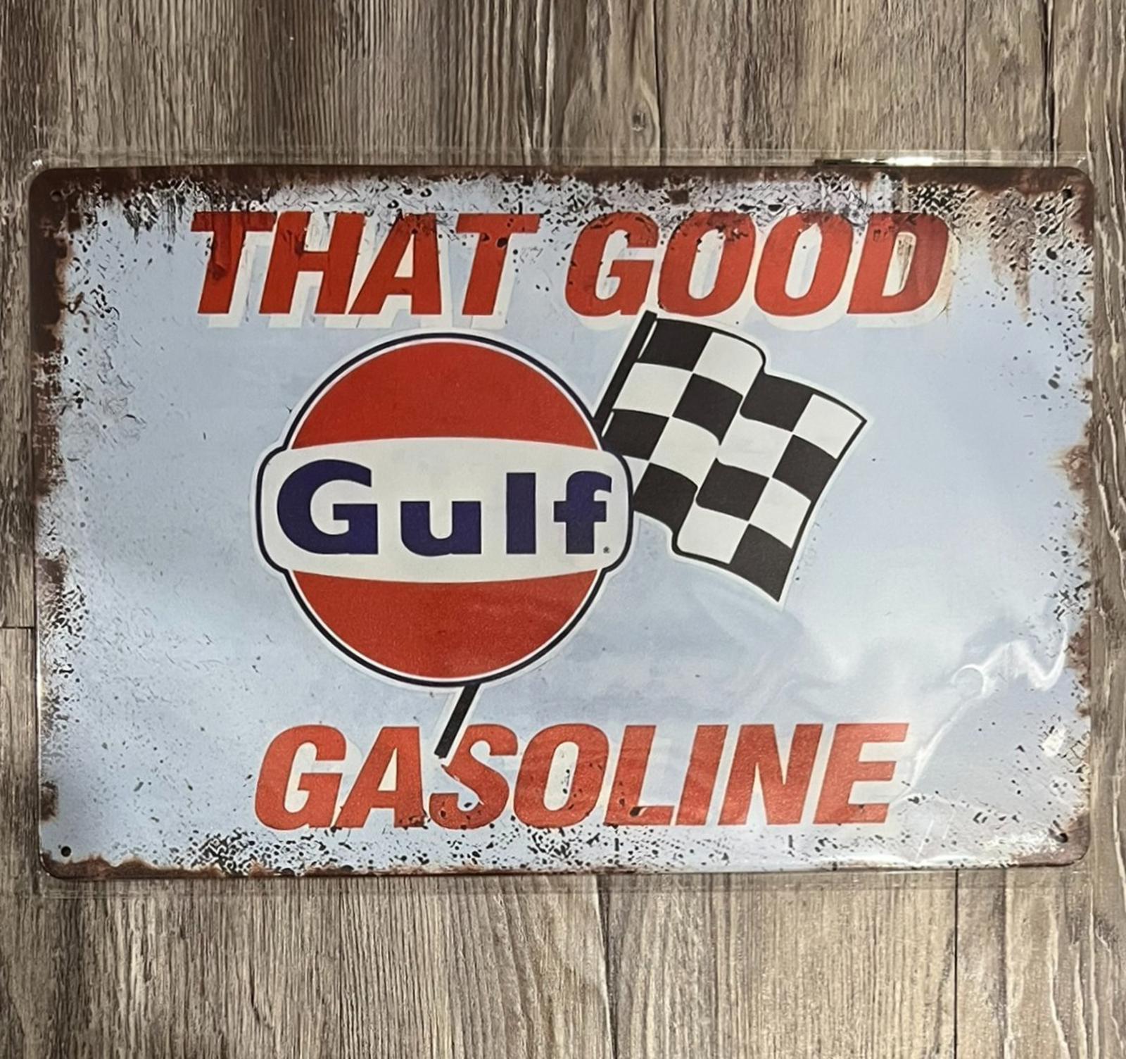 Gulf That Good Gasoline 8 x 12 Vintage Style Novelty Metal Sign New!