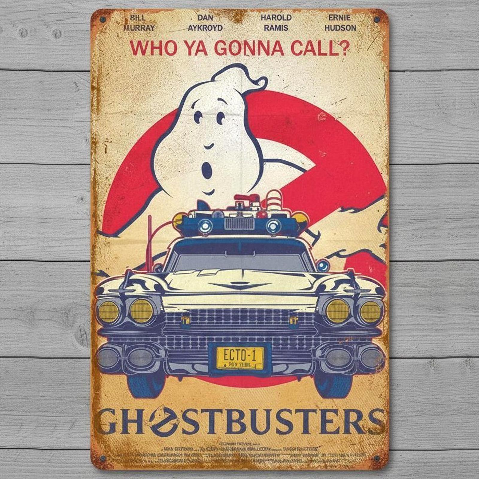 Ghostbusters Who Ya Gonna Call? 8 x 12 Vintage Novelty Metal Sign Made In USA