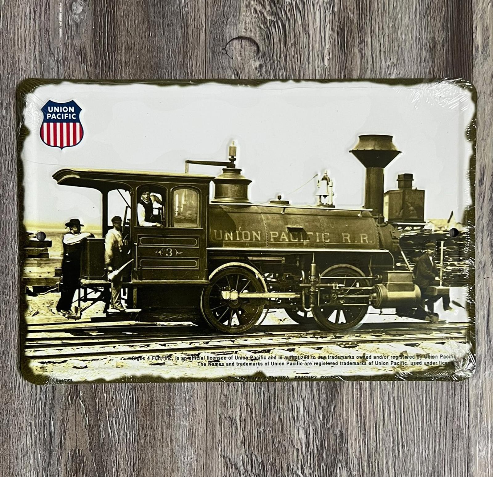 Union Pacific 8 x 12 Embossed Aluminum Novelty Vintage Licensed Metal Sign