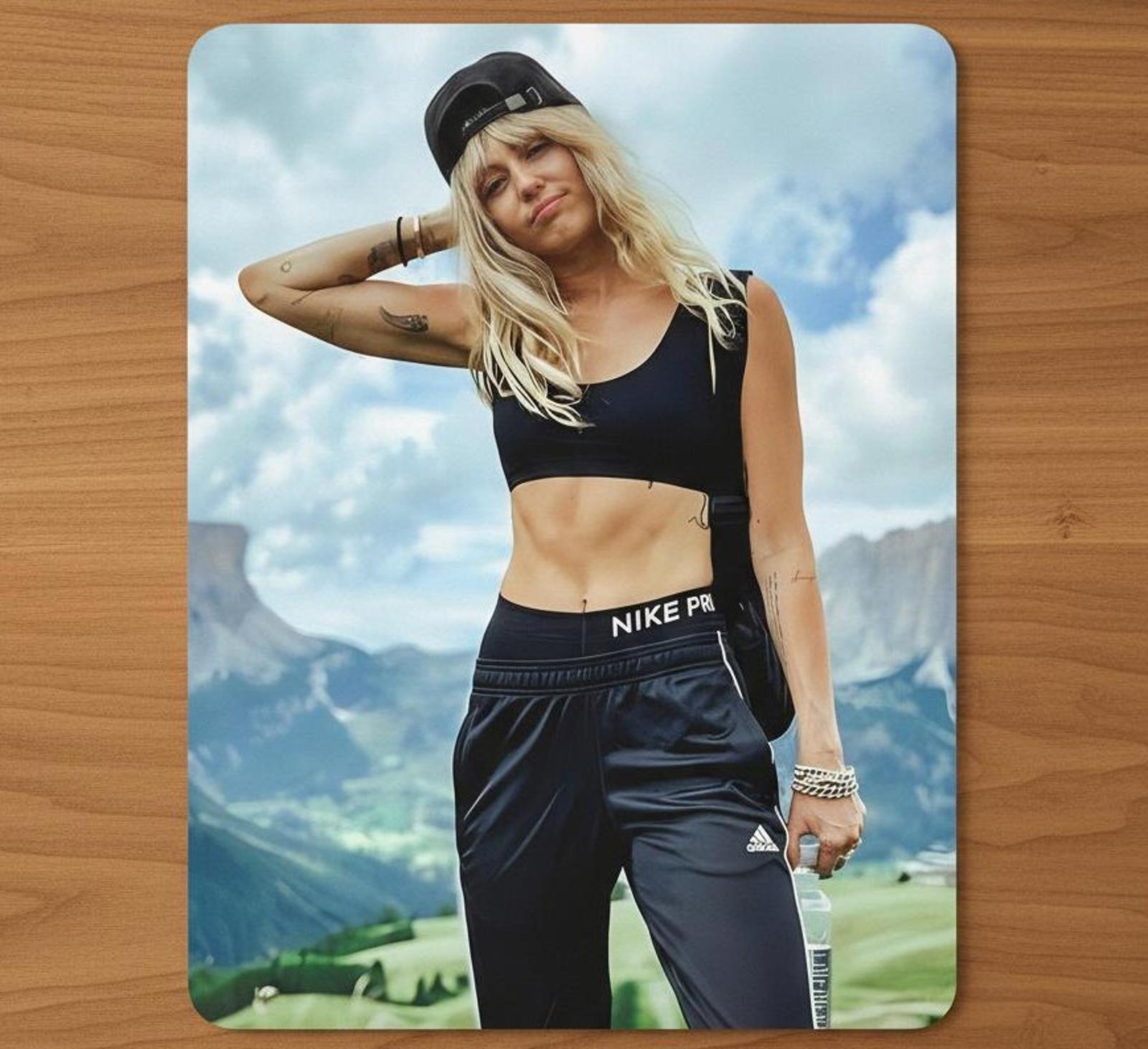 Miley Cyrus 9.5 x 8 Mouse Pad With Anti-Slip Rubber Backing Made In USA