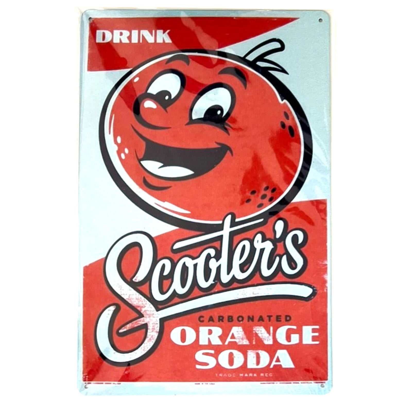 Drink Scooter's Carbonated Orange Soda 8 x 12 Novelty Metal Sign New!