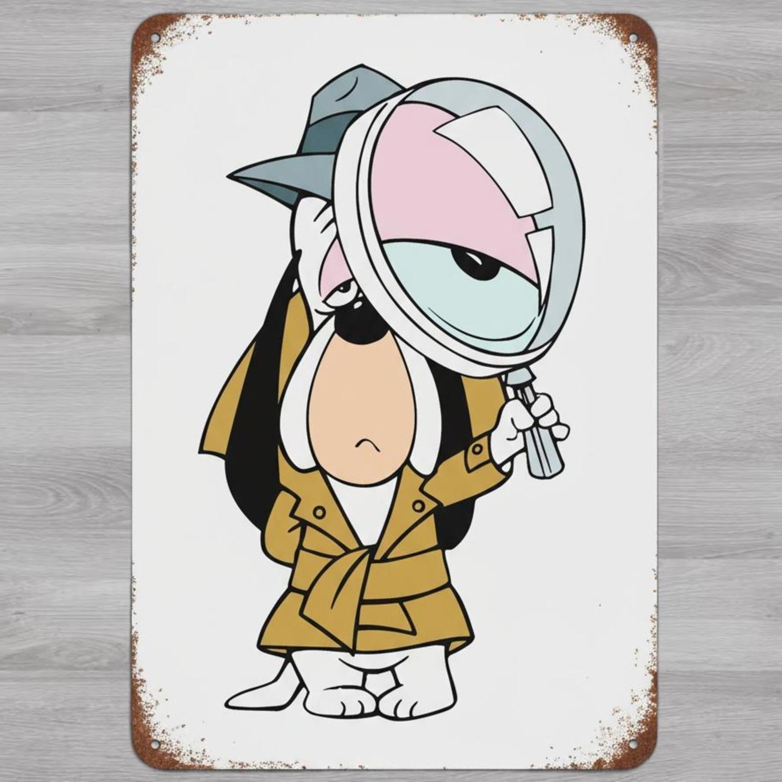 Droopy Super Detective! 8 x 12 Vintage Novelty Metal Sign Made In USA New!