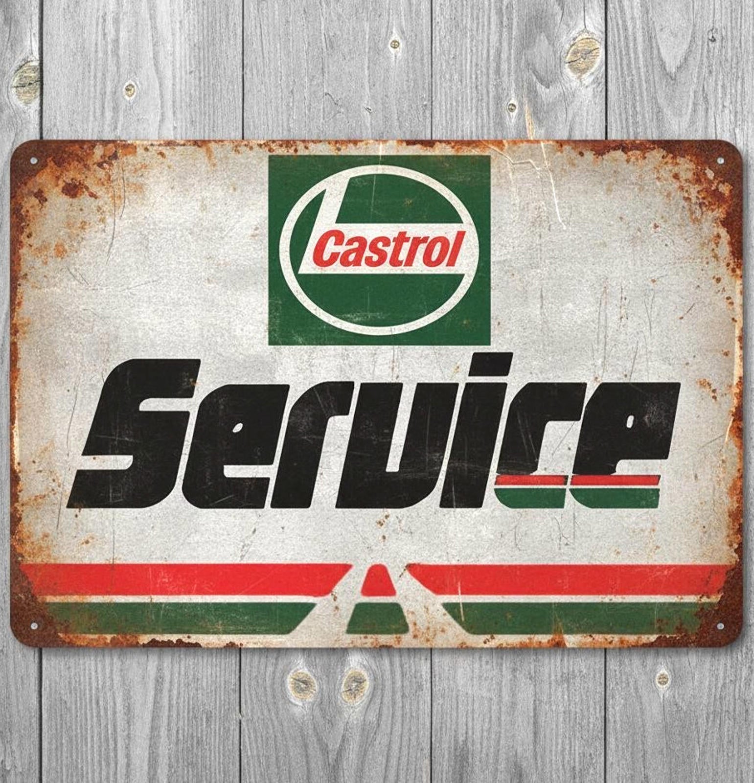 Castrol Motor Oil Service 8 x 12 Vintage Novelty Metal Sign Made In USA New!