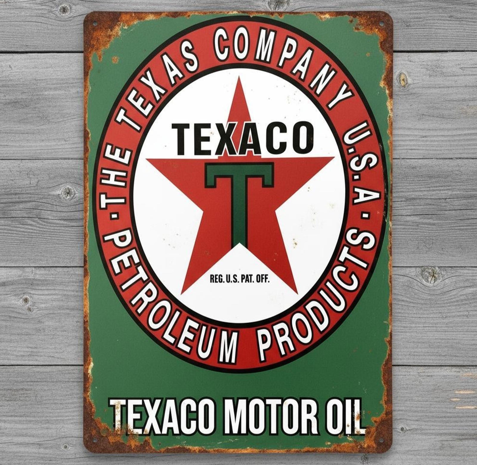 Texaco Motor Oil 8 x 12 Vintage Novelty Metal Sign Made In USA New!