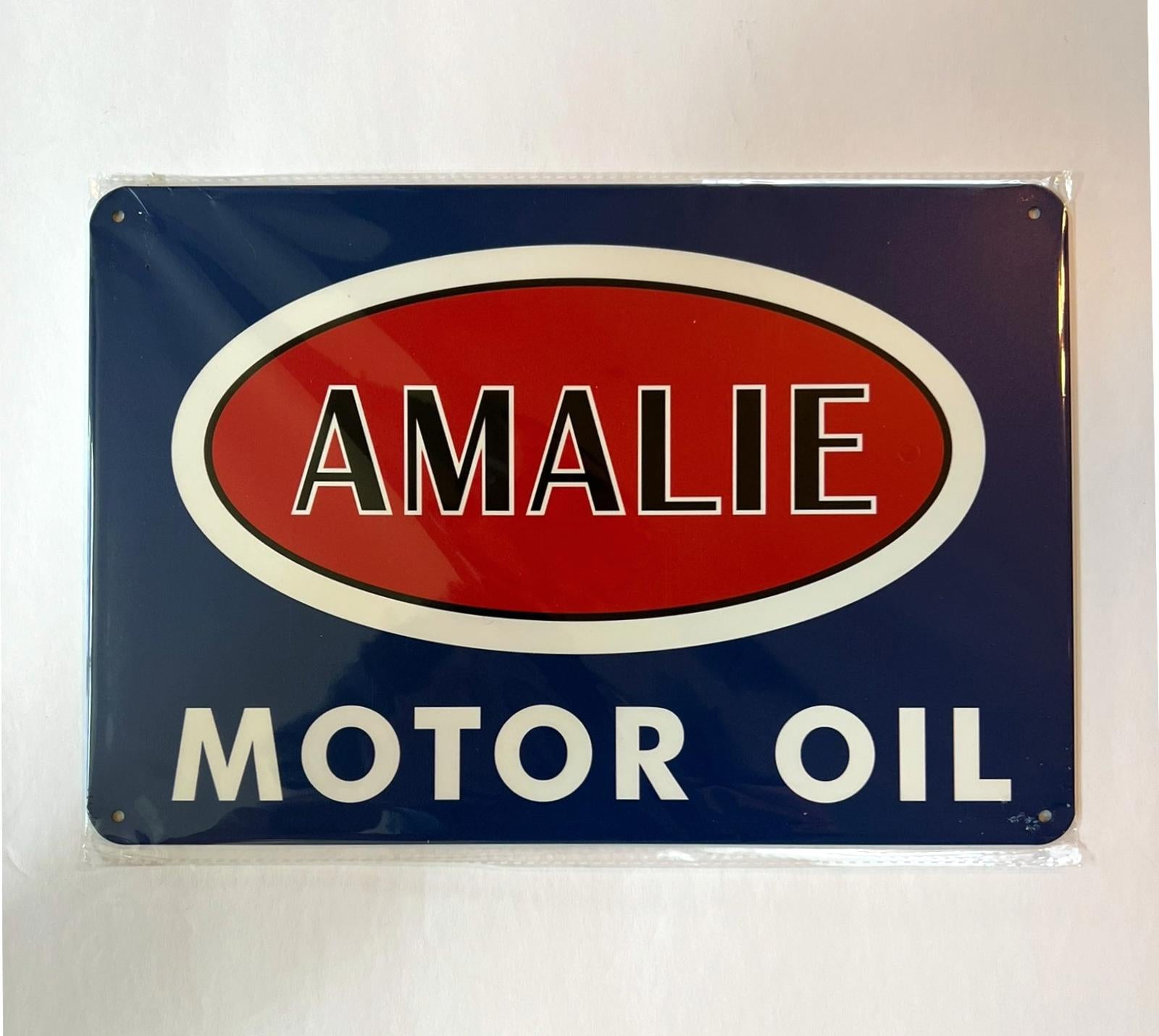 Amalie Motor Oil 8 x 12 Novelty Metal Sign Shrink-Wrapped New!