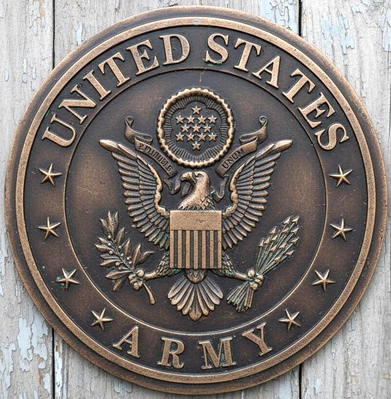 United States Army 8" Diameter Novelty Metal Sign Made In USA New!