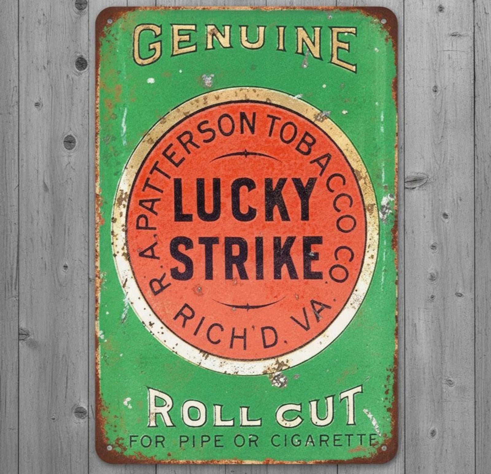 Lucky Strike Cigarettes 8 x 12 Vintage Novelty Metal Sign Made In USA New!