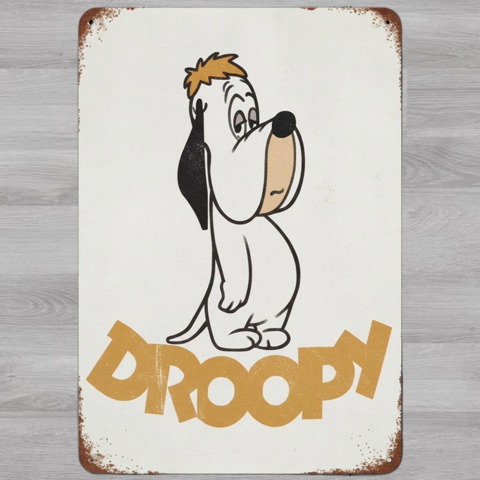 Droopy 8 x 12 Vintage Novelty Metal Sign Made In USA New!