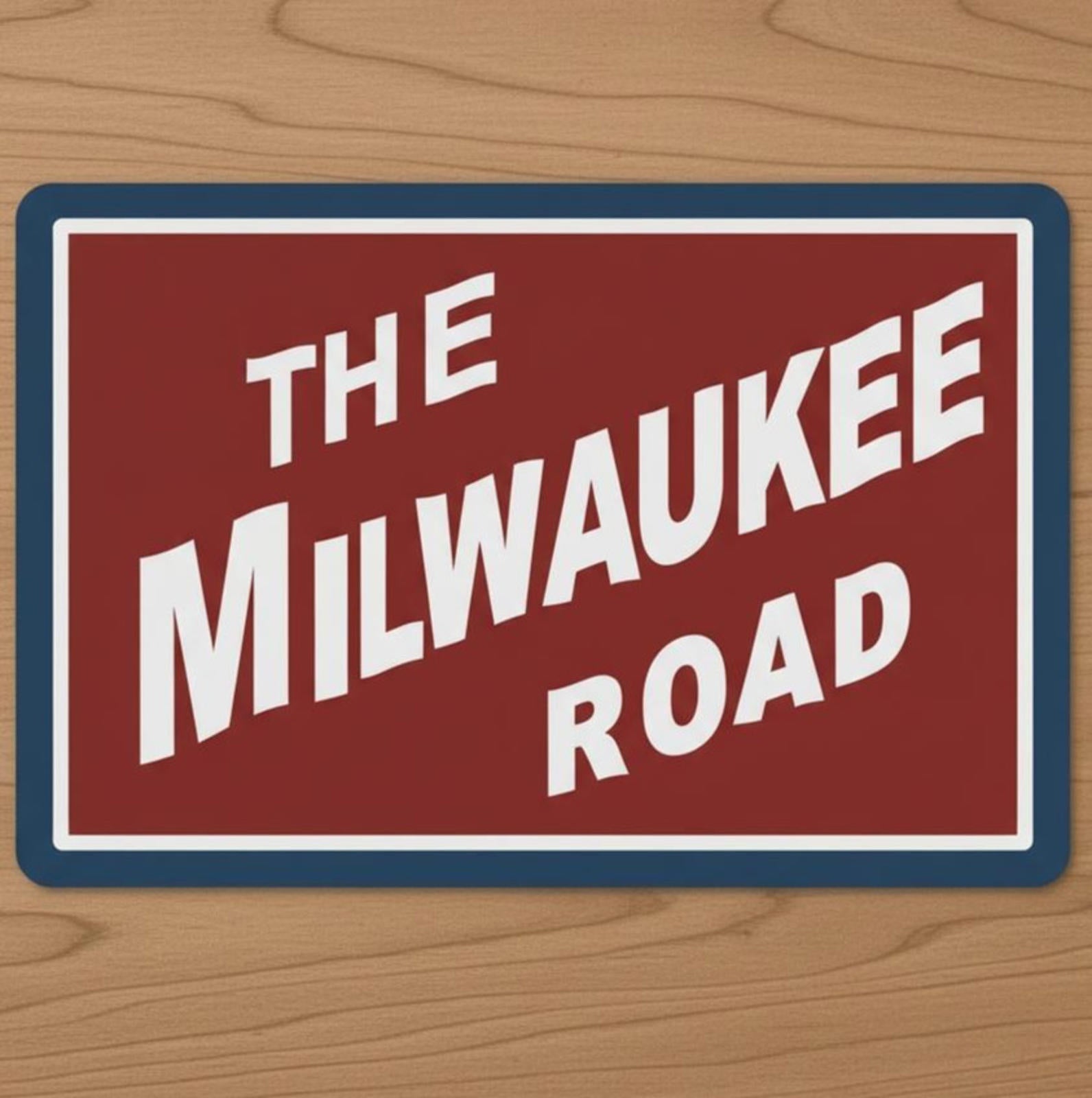 The Milwaukee Road 9.5 x 8 Mouse Pad With Anti-Slip Rubber Backing Made In USA