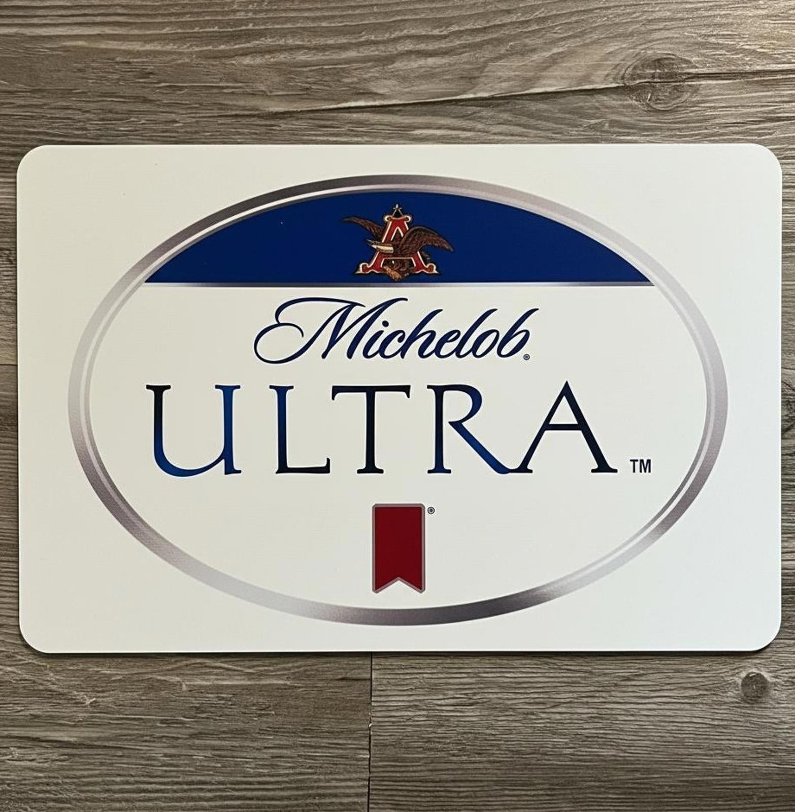 Michelob Ultra Beer 9.5 x 8 Mouse Pad With Anti-Slip Rubber Backing Made In USA