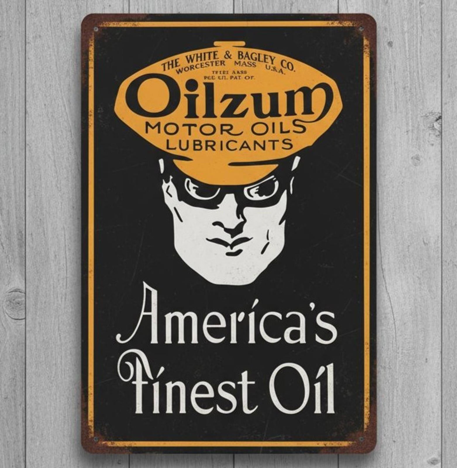 Oilzum Motor Oil 8 x 12 Vintage Novelty Metal Sign Made In USA New!