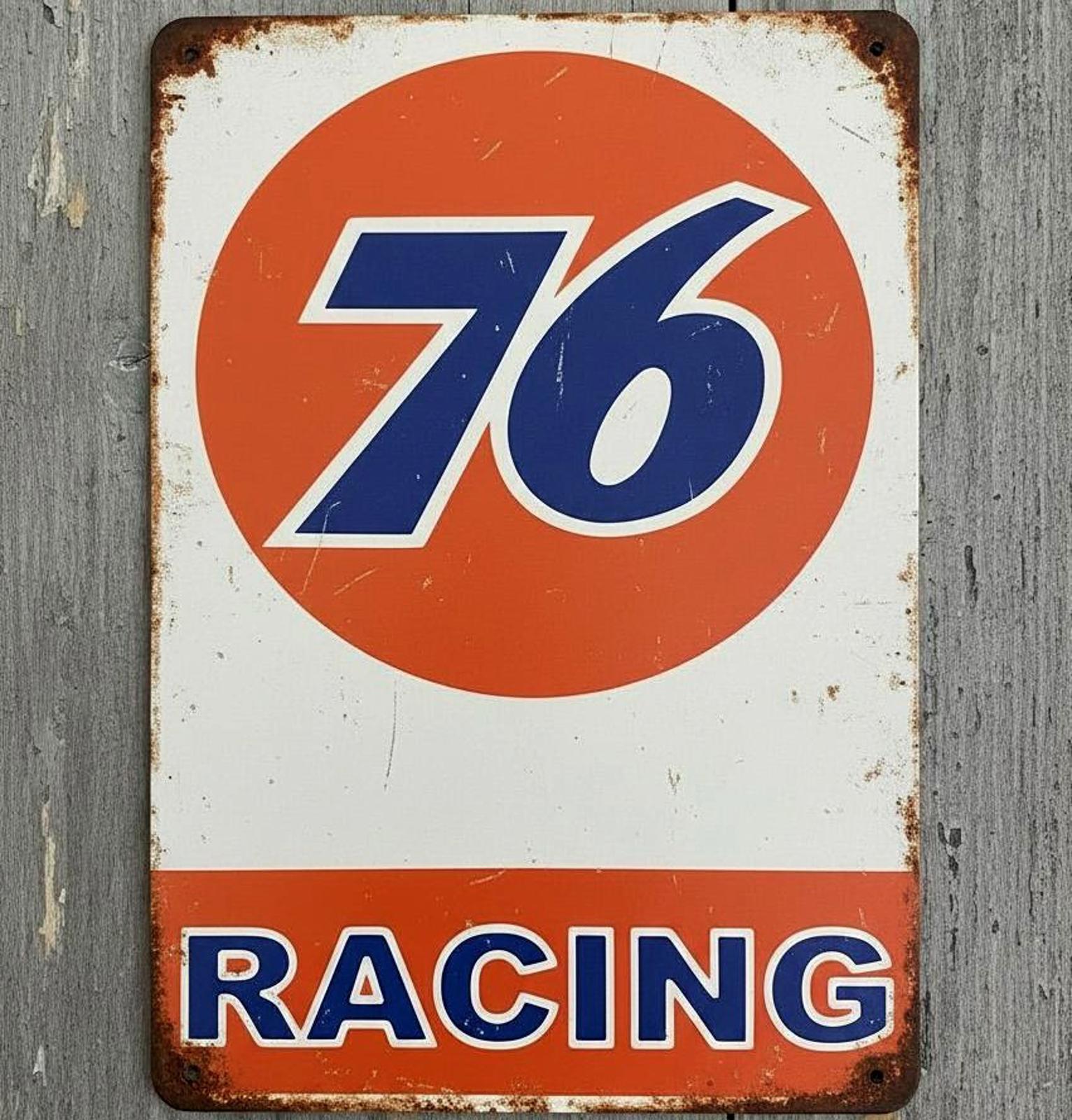 76 Racing Oil 8 x 12 Vintage Novelty Metal Sign Made In USA New!