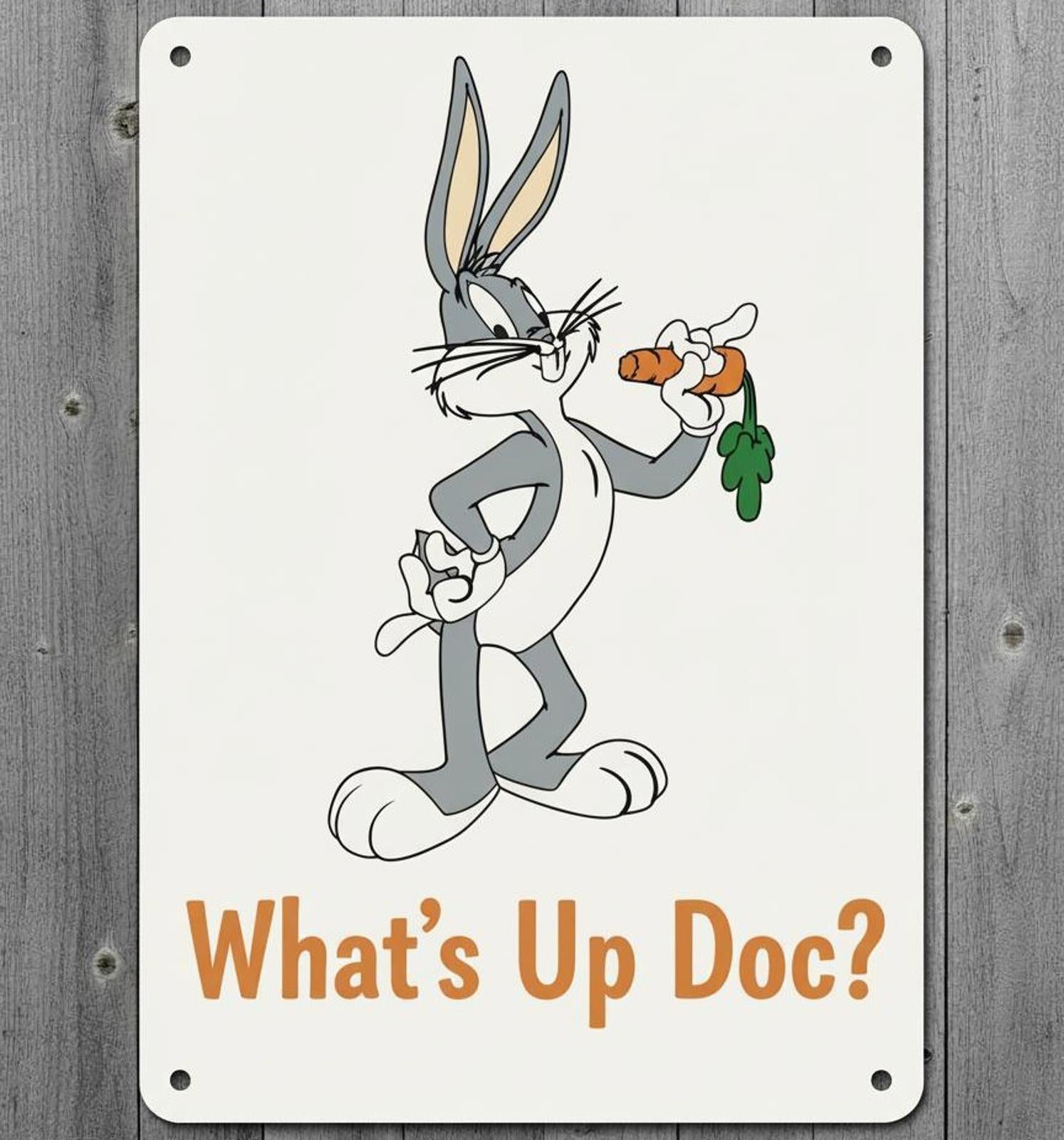 Bugs Bunny What's Up Doc? 8 x 12 Novelty Metal Sign Shrink-Wrapped New!